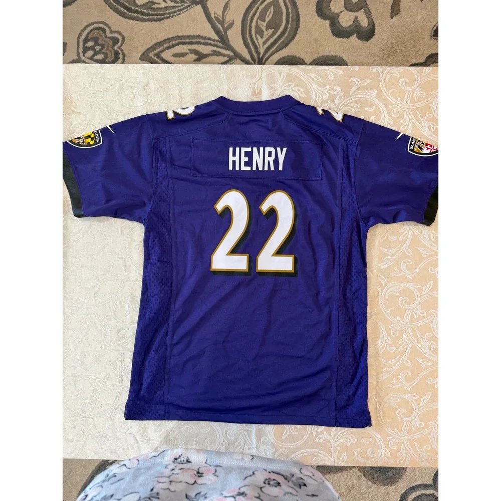 Nike Baltimore Ravens Derrick Henry 22 Purple NFL Jersey Mens XL New